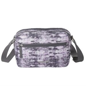 Baggallini Tie-Dye Crossbody Bag in Purple and Gray